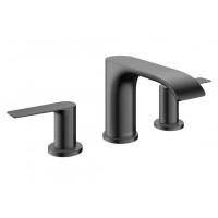 Змішувач для умивальника Hansgrohe Vivenis 90 для умивальника на 3 отвори з д/к pop-up, чорний хром (75033340)