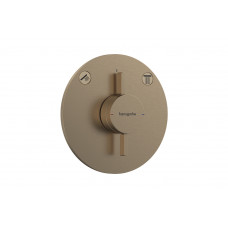 Смеситель для душа Hansgrohe скрытого монтажа DuoTurn S на 2 функции, бронзовый (75418140)