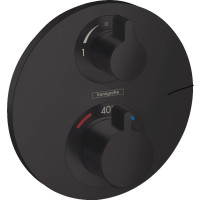 Змішувач для душу Hansgrohe Термостат прихованого монтажу Ecostat S, запірно-перемикаючий вентиль, 2-ох режимний, чорний (15758670)