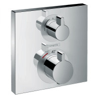 Змішувач для душу Hansgrohe Термостат прихованого монтажу Ecostat Square із запірним вентилем 1 функція, хром (15712000)