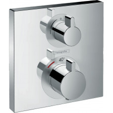 Змішувач для душу Hansgrohe Термостат прихованого монтажу Ecostat Square запірно-перемикаючий двохрежимний, хром (15714000)