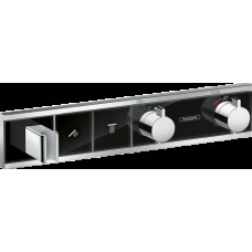 Смеситель для душа Hansgrohe Термостат скрытого монтажа RainSelect на 2 клавиши, Black/Chrome, хром/черный (15355600)