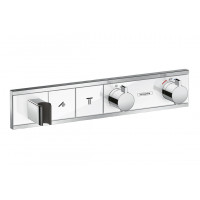 Змішувач для душу Hansgrohe Термостат прихованого монтажу RainSelect на 2 клавіші, хром/білий (15355400)
