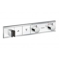 Смеситель для душа Hansgrohe Термостат скрытого монтажа RainSelect на 2 клавиши, хром/белый (15355400)
