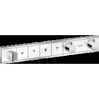 Змішувач для душу Hansgrohe Термостат прихованого монтажу RainSelect на 4 клавіші, хром/білий (15357400)