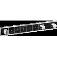Смеситель для душа Hansgrohe Термостат скрытого монтажа RainSelect на 5 клавиш Black/Chrome, хром/черный (15358600)