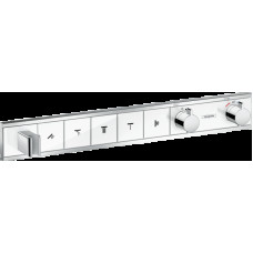 Смеситель для душа Hansgrohe Термостат скрытого монтажа RainSelect на 5 клавиш, хром/белый (15358400)