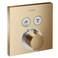 Смеситель для душа Hansgrohe Термостат скрытого монтажа ShowerSelect на 2 клавиши, бронзовый (15763140)