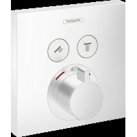 Змішувач для душу Hansgrohe Термостат прихованого монтажу ShowerSelect на 2 клавіші, білий (15763700)