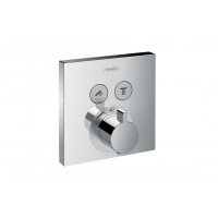 Змішувач для душу Hansgrohe Термостат прихованого монтажу ShowerSelect на 2 клавіші, хром (15763000)