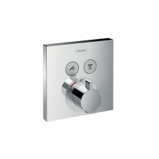 Змішувач для душу Hansgrohe Термостат прихованого монтажу ShowerSelect на 2 клавіші, хром (15763000)
