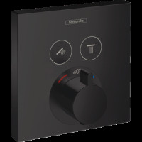 Змішувач для душу Hansgrohe Термостат прихованого монтажу ShowerSelect на 2 клавіші, чорний (15763670)