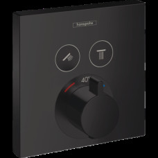 Змішувач для душу Hansgrohe Термостат прихованого монтажу ShowerSelect на 2 клавіші, чорний (15763670)