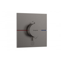 Смеситель для душа Hansgrohe Термостат скрытого монтажа ShowerSelect Comfort E HighFlow на 1 функцию, Brush Black, черный хром (15575340)