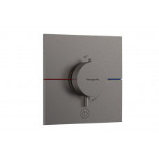Змішувач для душу Hansgrohe Термостат прихованого монтажу ShowerSelect Comfort E HighFlow на 1 функцію, Brush Black, чорний хром (15575340)