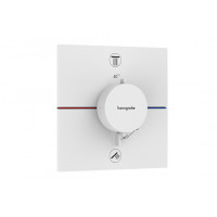 Змішувач для душу Hansgrohe Термостат прихованого монтажу ShowerSelect Comfort E на 2 функції, білий (15572700)