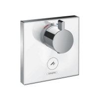 Смеситель для душа Hansgrohe Термостат скрытого монтажа ShowerSelect Glass Highﬂow, хром/белый (15735400)
