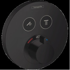 Змішувач для душу Hansgrohe Термостат прихованого монтажу ShowerSelect S на 2 клавіші, чорний (15743670)