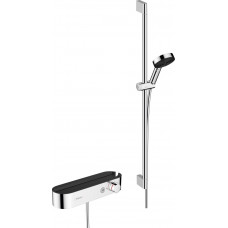 Смеситель для душа Hansgrohe Термостат ShowerTablet Select 412 мм в комплекте с душевым набором 90см, хром (24270000)