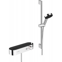 Змішувач для душу Hansgrohe Термостат ShowerTablet Select 412 мм в комплекті з душовим набором, хром (24260000)