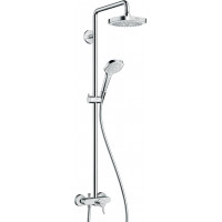 Душевая система Hansgrohe Croma Select E 180 2jet Showerpipe со смесителем, хром/белый (27258400)