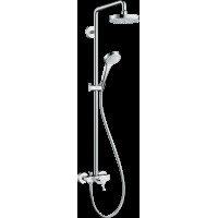 Душова система Hansgrohe Croma Select S 180 2jet Showerpipe зі змішувачем, хром/білий (27255400)