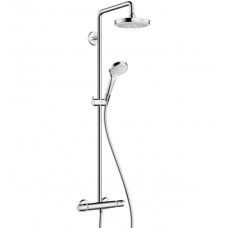 Душевая система Hansgrohe Croma Select S 180 2jet с термостатом, хром/белый (27253400)