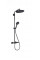 Душевая система Hansgrohe Croma Select S 280 1jet Showerpipe с термостатом, черный (26890670)