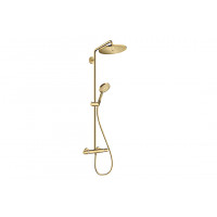 Душевая система Hansgrohe Croma Select S 280 1jet Showerpipe с термостатом, золотой (26890990)