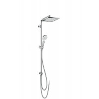 Душова система Hansgrohe Crometta E Showerpipe 240 1jet EcoSmart 9л/хв Reno без змішувача, хром (27289000)