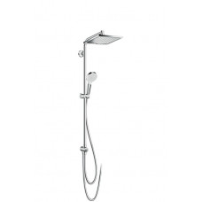 Душевая система Hansgrohe Crometta E Showerpipe 240 1jet EcoSmart 9л/мин Reno без смесителя, хром (27289000)