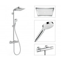 Душевая система Hansgrohe Crometta E Showerpipe 240 1jet с термостатом, хром (27271000)