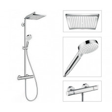 Душевая система Hansgrohe Crometta E Showerpipe 240 1jet с термостатом, хром (27271000)