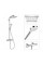 Душевая система Hansgrohe Crometta E Showerpipe 240 1jet с термостатом, хром (27271000)