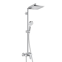Душевая система Hansgrohe Crometta E Showerpipe 240 1jet с смесителем, хром (27284000)