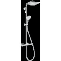 Душова система Hansgrohe Crometta E Showerpipe EcoSmart 240 1jet з термостатом: 9 л/хв, хром (27281000)