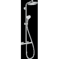Душова система Hansgrohe Crometta S Showerpipe 240 1jet EcoSmart з термостатом: 9л/хв, хром (27268000)