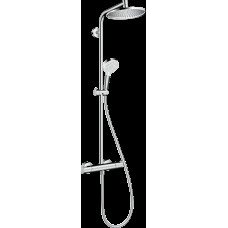 Душевая система Hansgrohe Crometta S Showerpipe 240 1jet EcoSmart с термостатом: 9л/мин, хром (27268000)