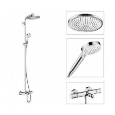Душевая система Hansgrohe Crometta S Showerpipe 240 1jet для ванны с термостатом, хром (27320000)
