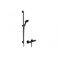 Душова система Hansgrohe Душовий набір Pulsify Select S 105 3jet 90 см Relaxation EcoSmart with Ecostat Element, чорний (24271670)