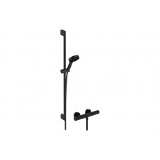 Душевая система Hansgrohe Душевой набор Pulsify Select S 105 3jet 90 см Relaxation EcoSmart с Ecostat Element, чёрный (24271670)