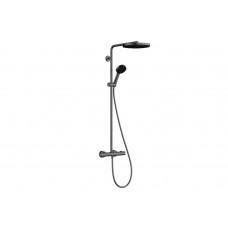Душевая система Hansgrohe Pulsify S Puro Showerpipe 260 1jet EcoSmart с Ecostat Fine лейка 3jet, черный (24237340)