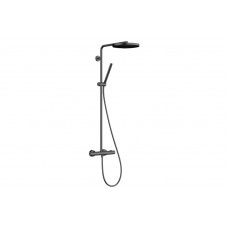 Душевая система Hansgrohe Pulsify S Puro Showerpipe 260 1jet EcoSmart с Ecostat Fine, Brushed Black, черный хром (24223340)