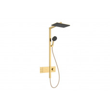 Душевая система Hansgrohe Raindance Alive Q 340/210 2jet EcoSmart ShowerSelect Comfort, золотой (24591990)