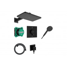 Душевая система Hansgrohe скрытого монтажа Raindance Alive Q 210/340 1jet 6 в1, черный (24620670)