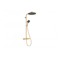 Душова система Hansgrohe Raindance Alive S Puro 300 1jet EcoSmart з Ecostat Element, бронзовий (24593140)