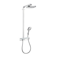 Душевая система Hansgrohe Raindance Select E 300 2Jet с термостатом ShowerTablet, хром/белый (27126400)