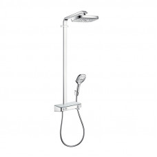 Душевая система Hansgrohe Raindance Select E 300 2Jet с термостатом ShowerTablet, хром/белый (27126400)