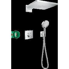 Душевая система Hansgrohe Душевой комплект Raindance E 300 1jet ShowerSelect Square 6в1 (27952000), хром (27952000)
