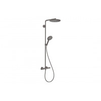 Душевая система Hansgrohe Raindance S 240 EcoSmart+ PowderRain 1jet с термостатом, черный хром (28825340)